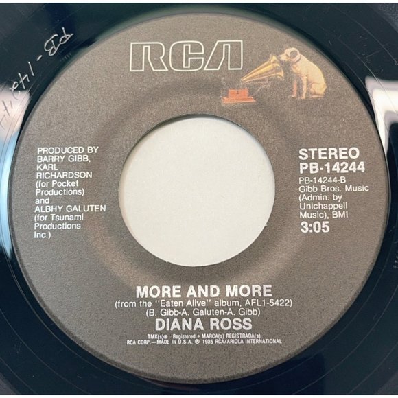 Diana Ross Chain Reaction / More and More 45 R&B Soul RCA 14244 VG+ - Picture 2 of 4